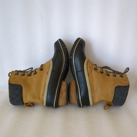Sorel Slimpack II Women's Waterproof Duck Boots Brown Leather Mid Calf Size 7 - Picture 5 of 10